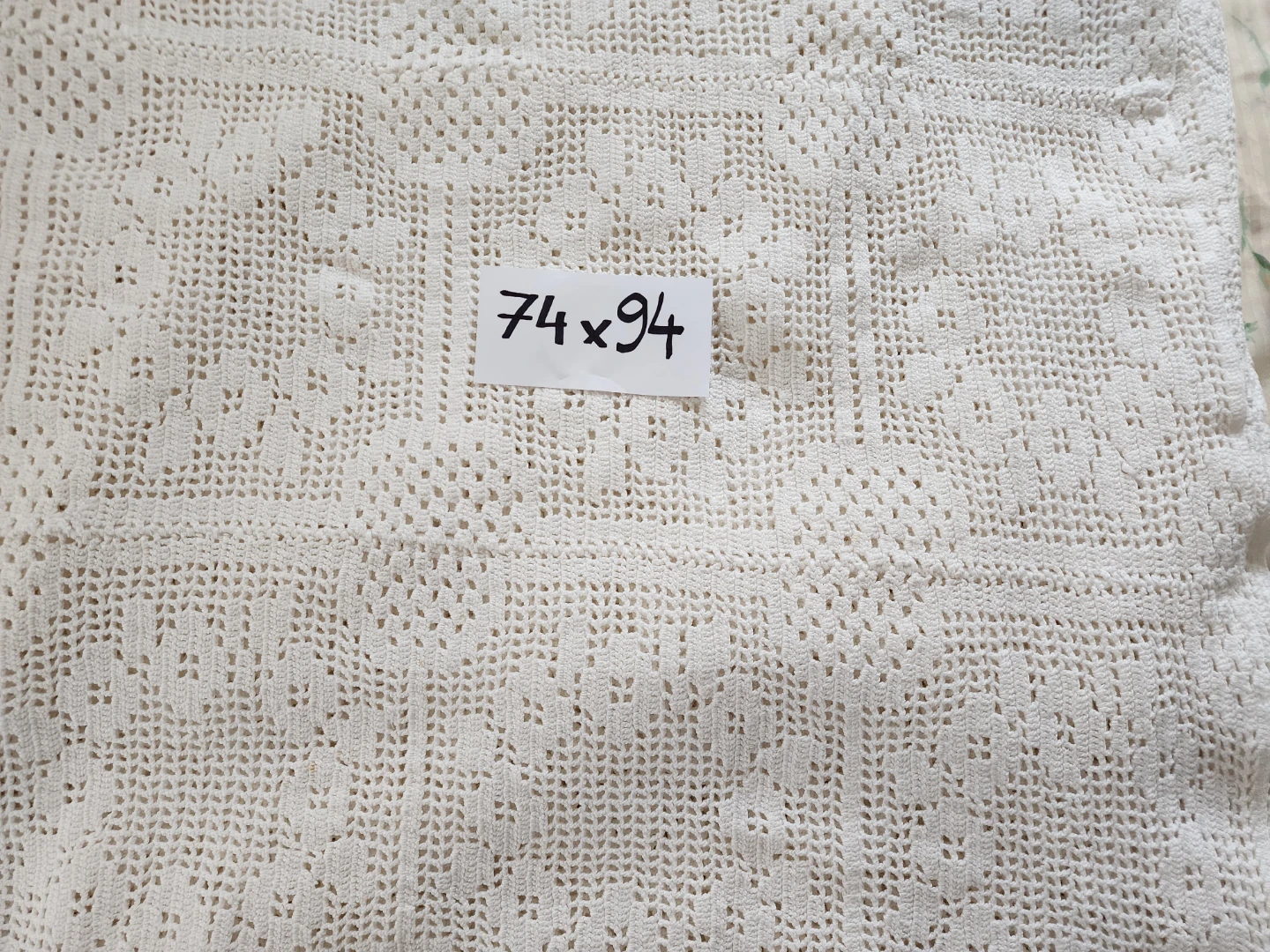 Hand Crocheted Bedspread/Tablecloth - photo 2