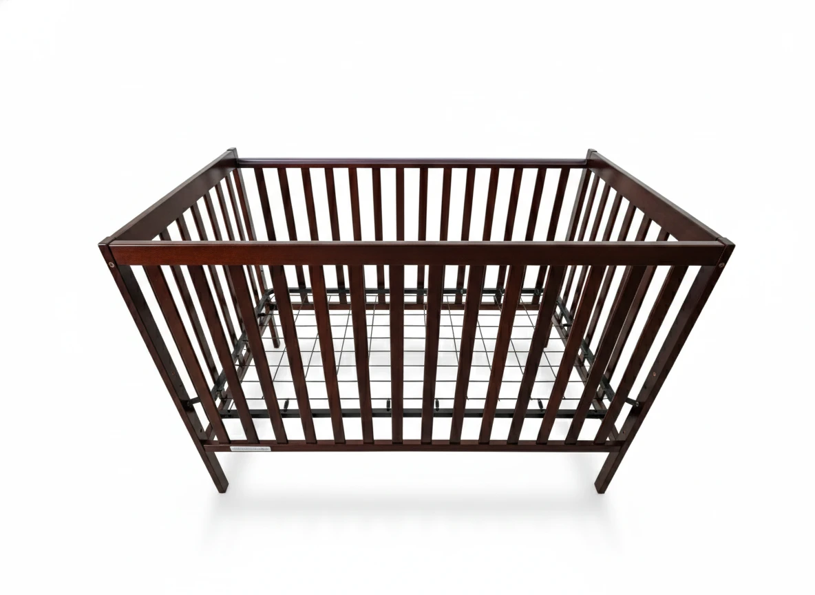 Wooden Crib - Dark Brown