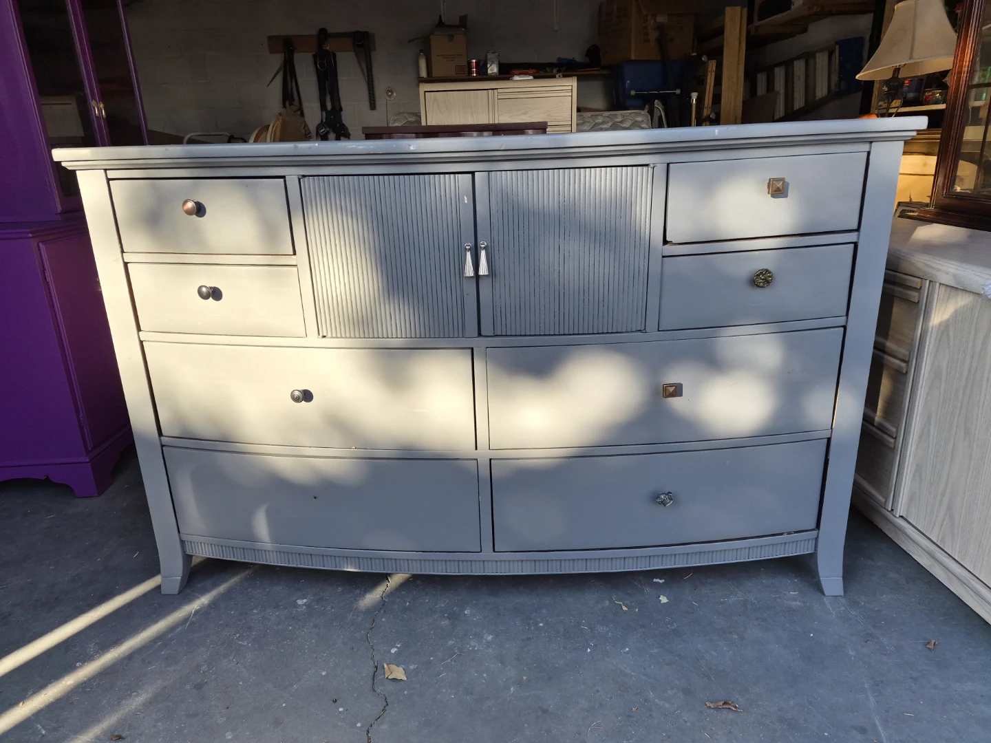 Grey Dresser with 10 Drawers