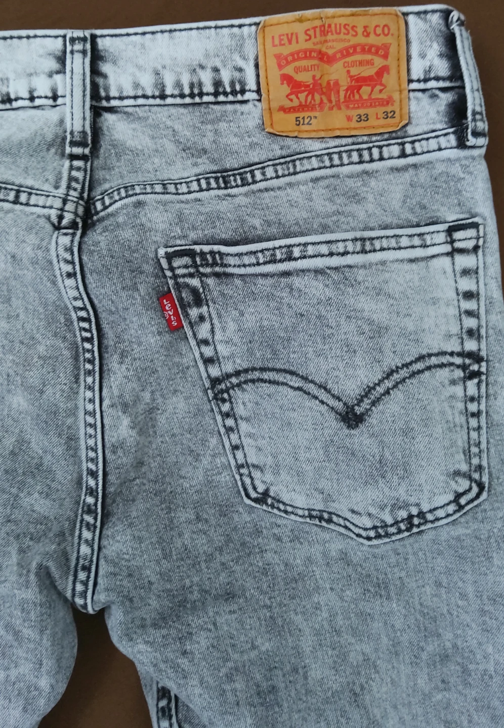 Levi's 512 Jeans - Grey Wash - W 33 L 32 - photo 2