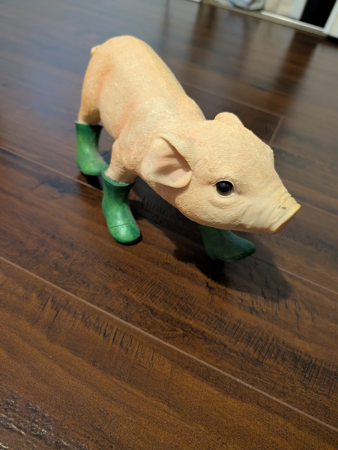 Pig with Green Boots Figurine