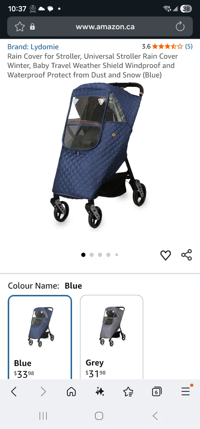 Lydomie Blue Universal Stroller Rain/ snow  Cover