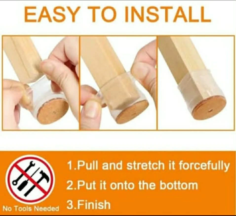 20Pcs Chair Leg Floor Protectors for Hardwood Floors Silico... - photo 5