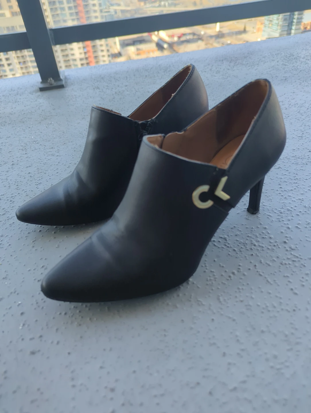 Calvin Klein Black Heeled Booties