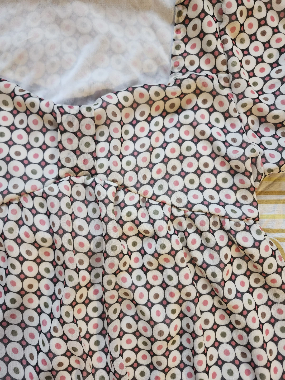 Cute pink and white polka dot babydoll top - photo 3