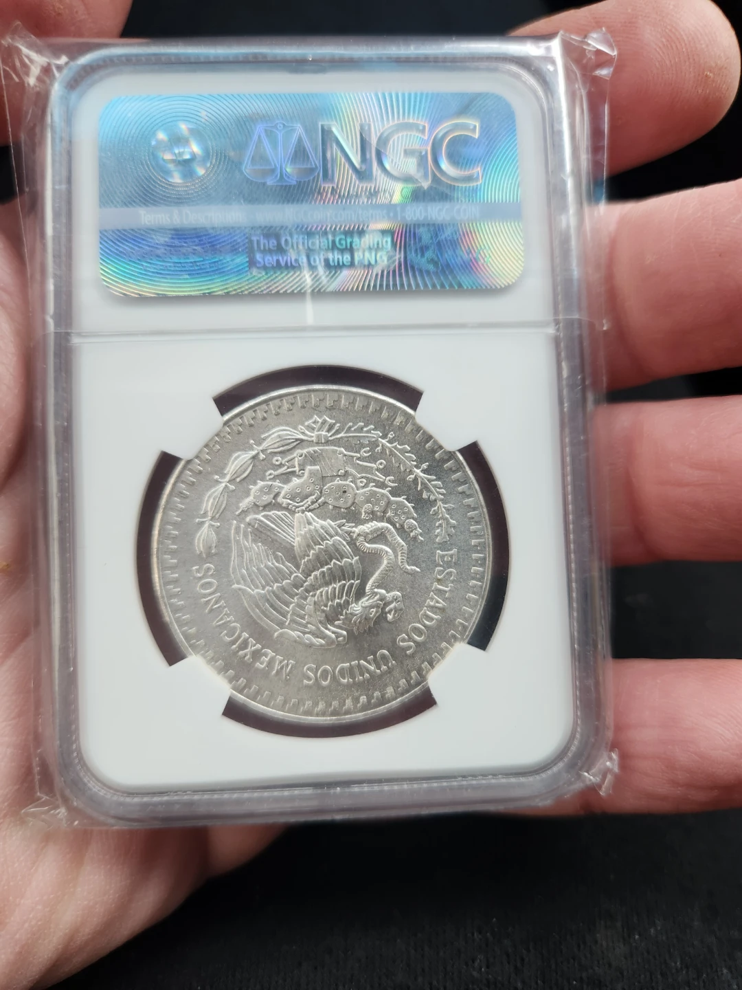 1986 Mexico 1 Onza Silver Libertad Coin NGC MS 66 - photo 2