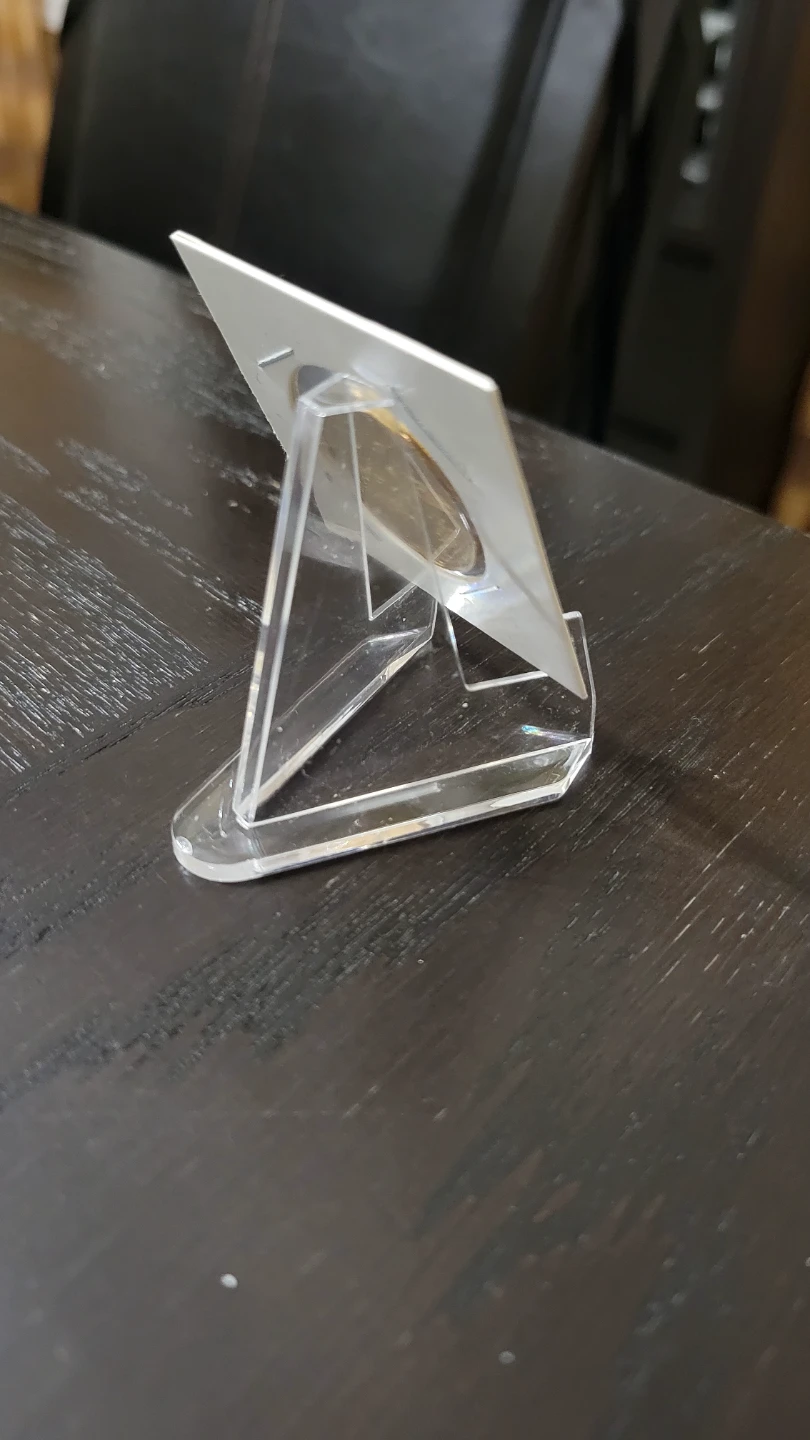 Clear Acrylic Display Stand for Collectible Card or Coin - photo 2
