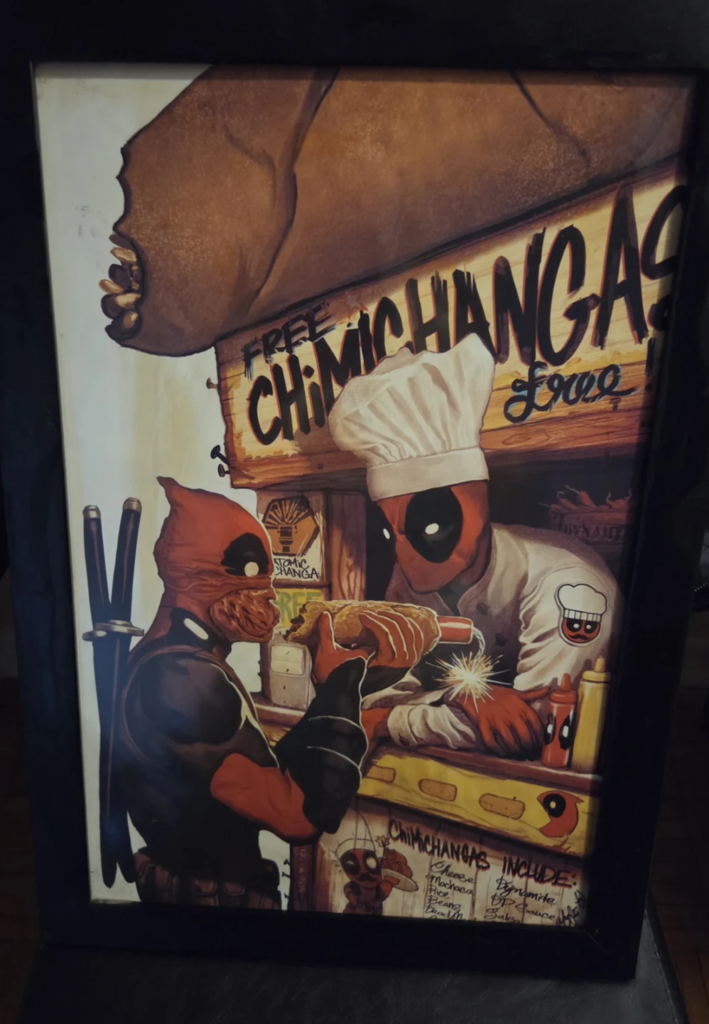 Deadpool Free Chimichangas Art Print