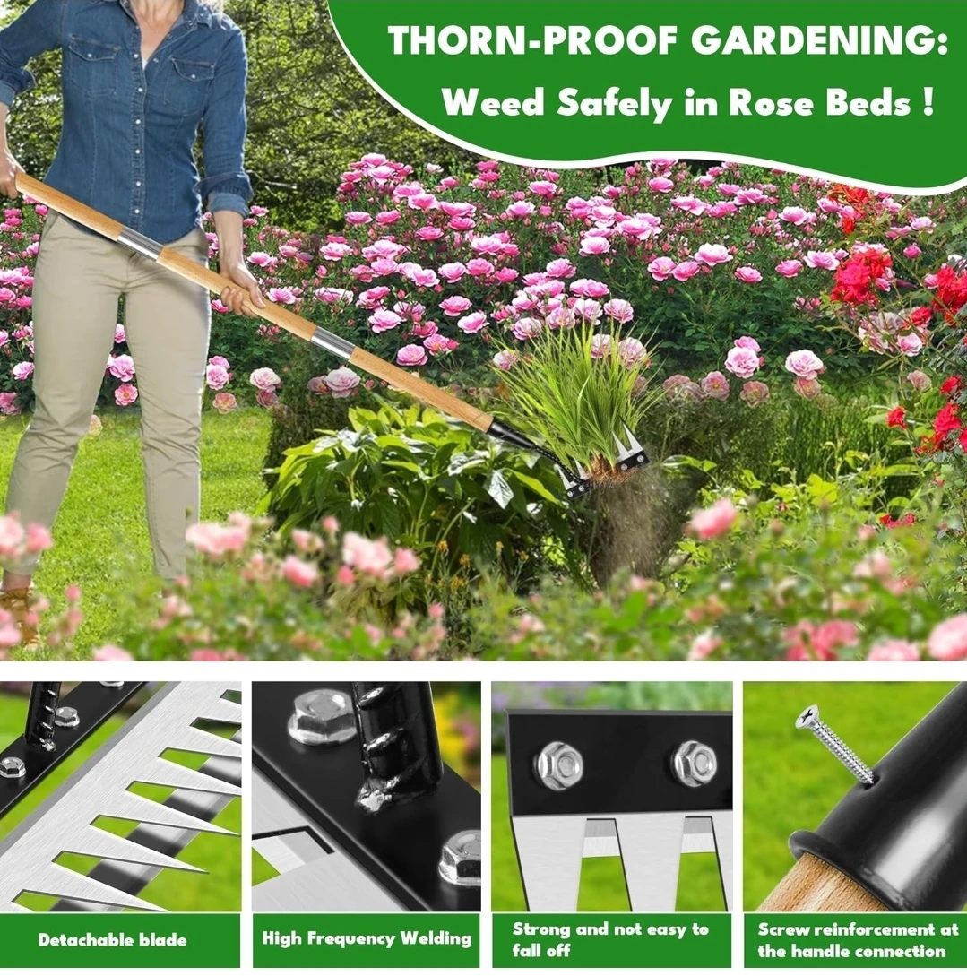 Upgraded 8 Teeth Garden Weeding Rake Tool - photo 5