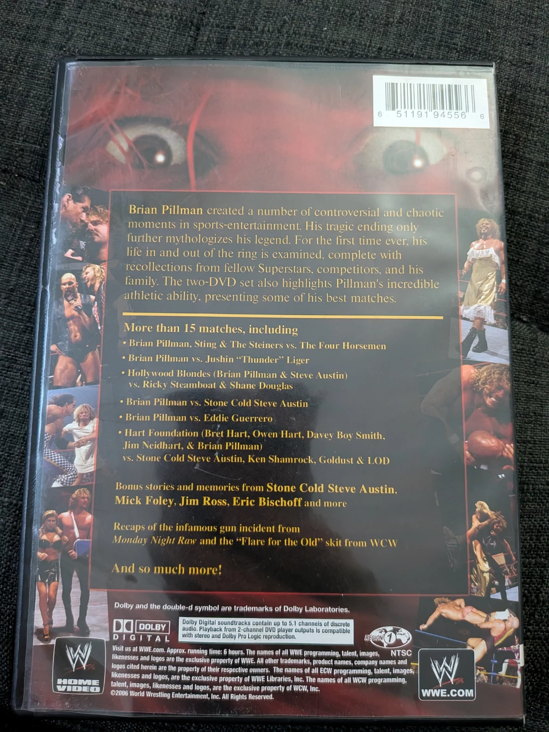 Brian Pillman Loose Cannon WWE Home Video DVD Set - photo 2