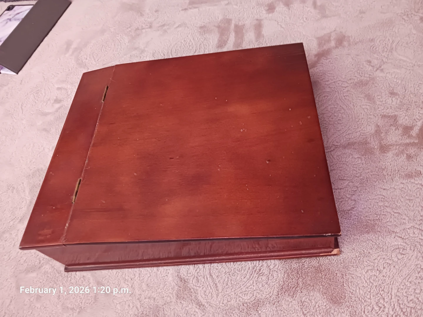 Wooden Hinged Storage Box
