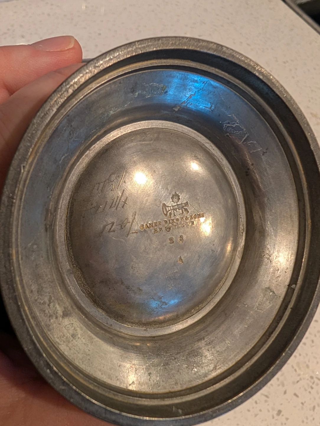 Vintage Pewter Pitcher with Antler Handle - photo 4