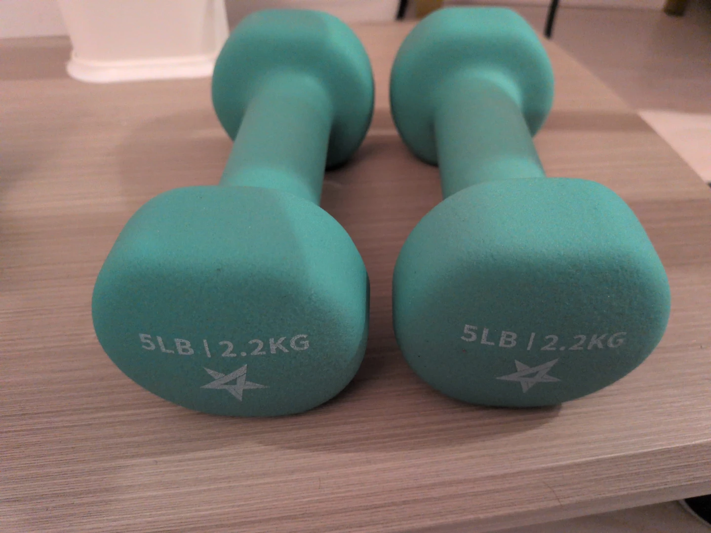 Teal 5LB Dumbbell Set