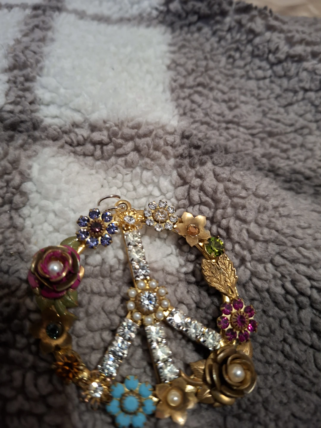 Decorative Peace Sign Necklace & Earrings Set🏆 - photo 2