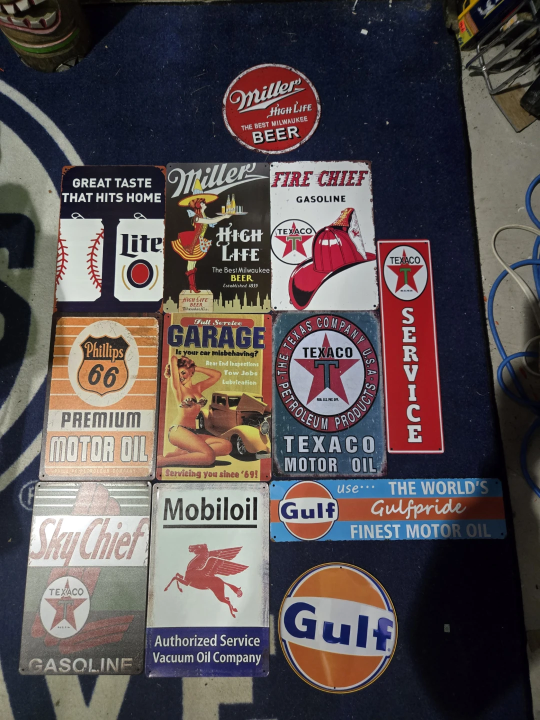 Collection of Vintage Metal Signs - Auto & Beverage Brands - photo 2