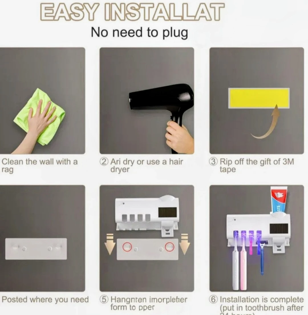 Multi Function Toothbrush Holder With UV Sanitizer - photo 5
