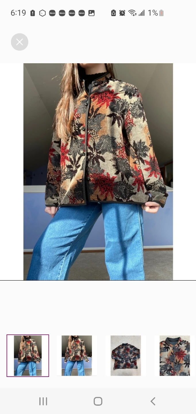 Women's Tapestry Floral Print Jacket