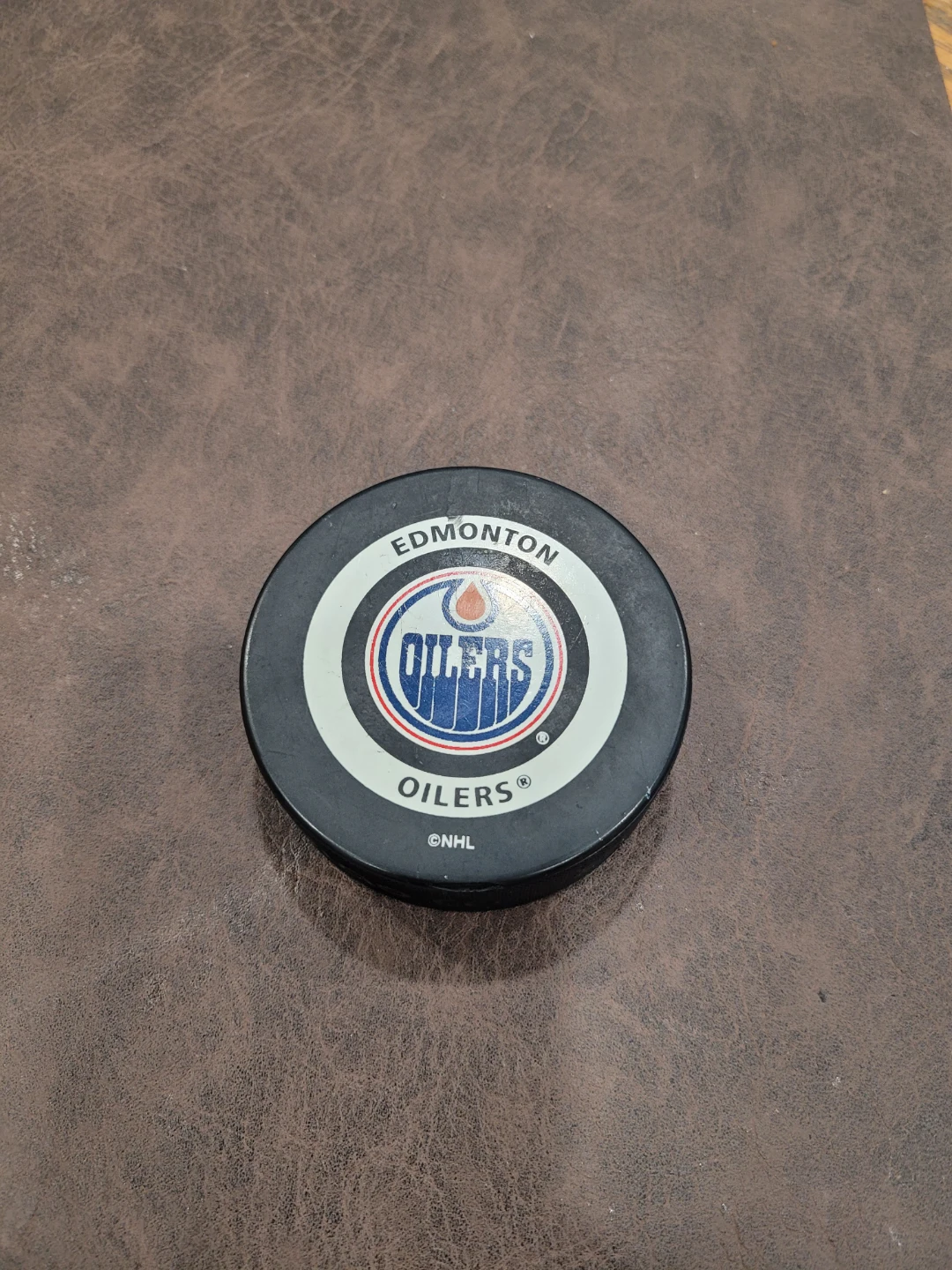 NHL Official Game Puck - Edmonton Oilers