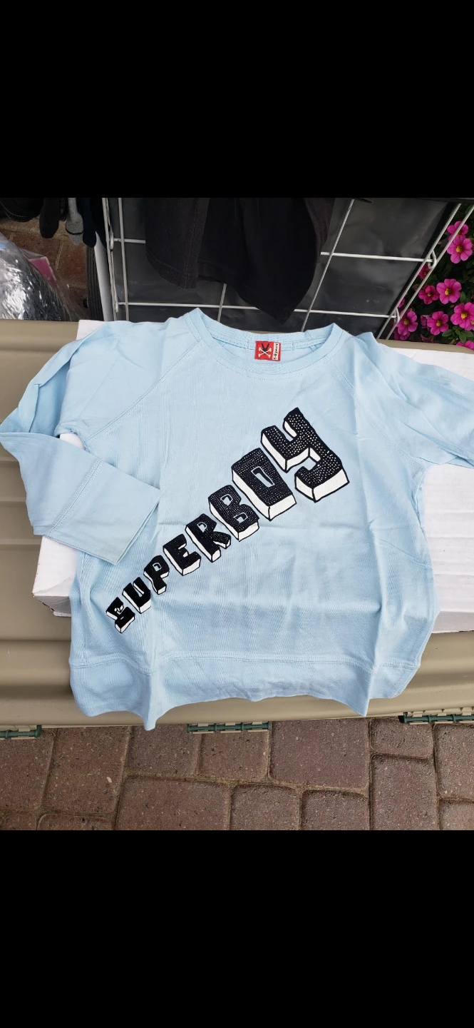 Boys Light Blue Long Sleeve T-Shirt "SUPERBOY"