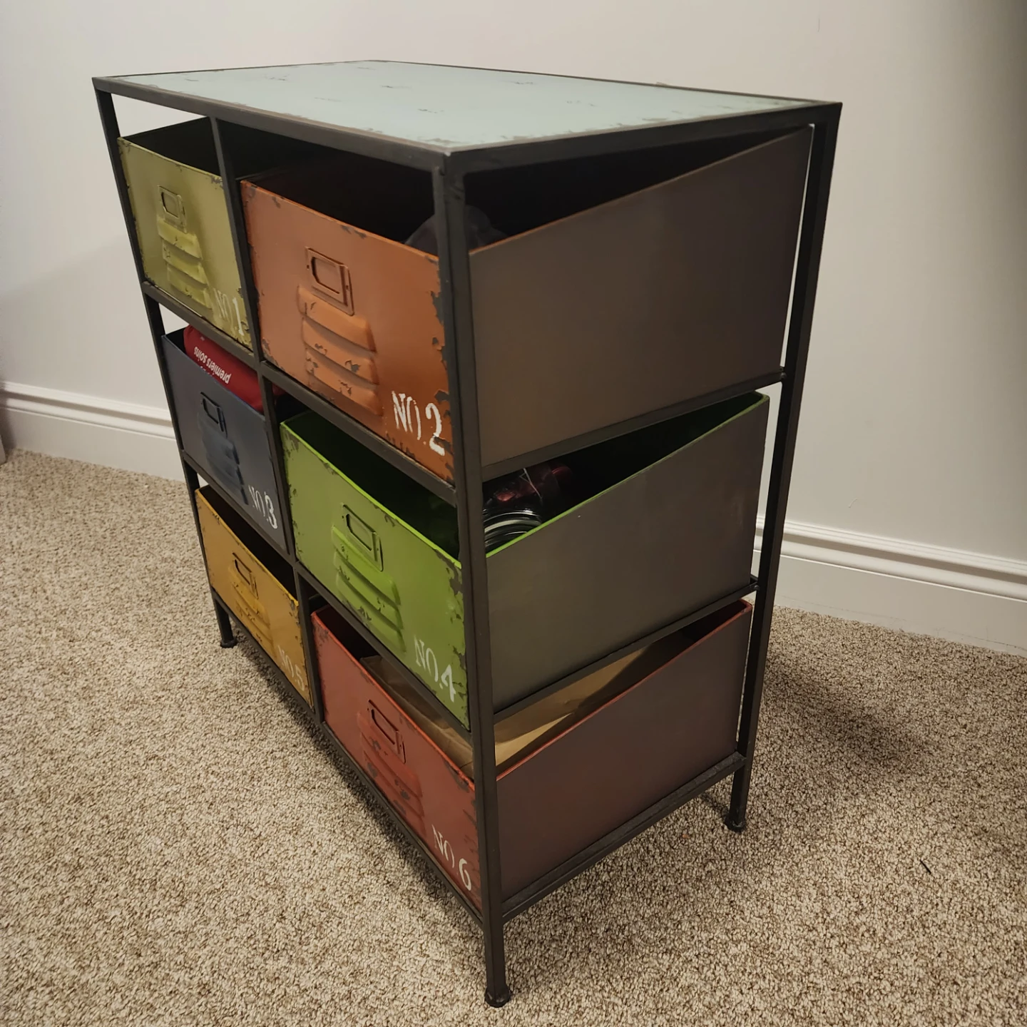 Industrial Style 6-Drawer Storage Cabinet - photo 2