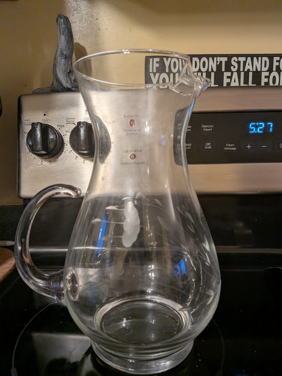 Princess House Clear Glass Pitcher with Handle