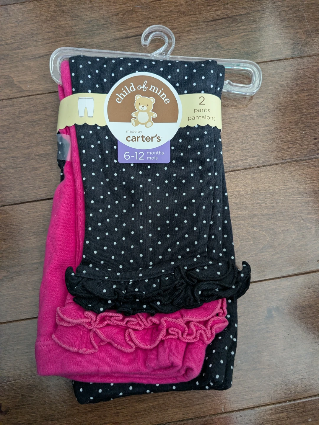 Child of Mine by Carter's Baby Girls' 2-Pack Pants (6-12 Months)