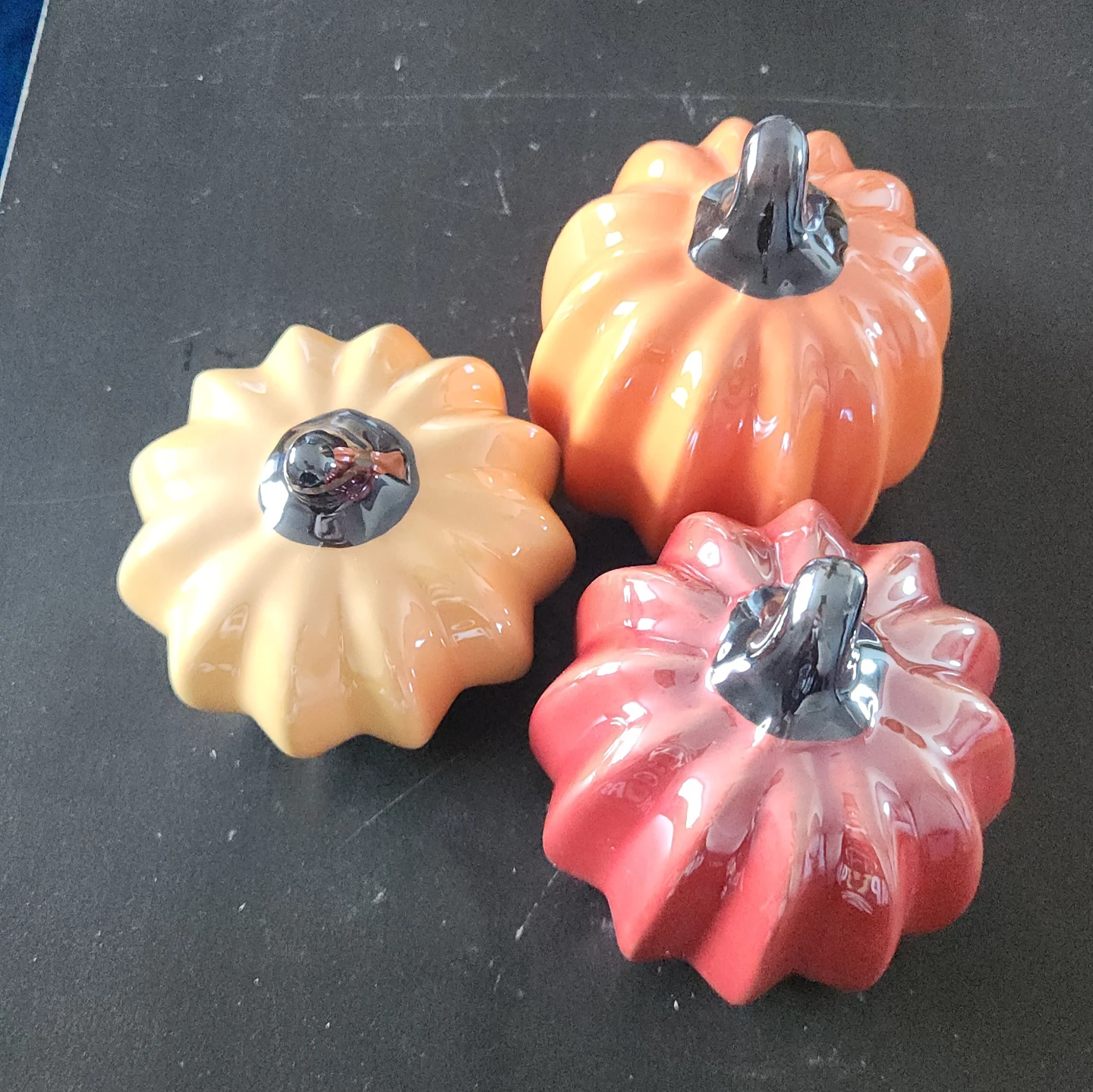Set of 3 ceramic pumpkins 🤎