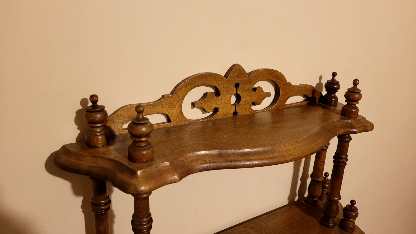 Antique Victorian Walnut Etagere Shelf - photo 4