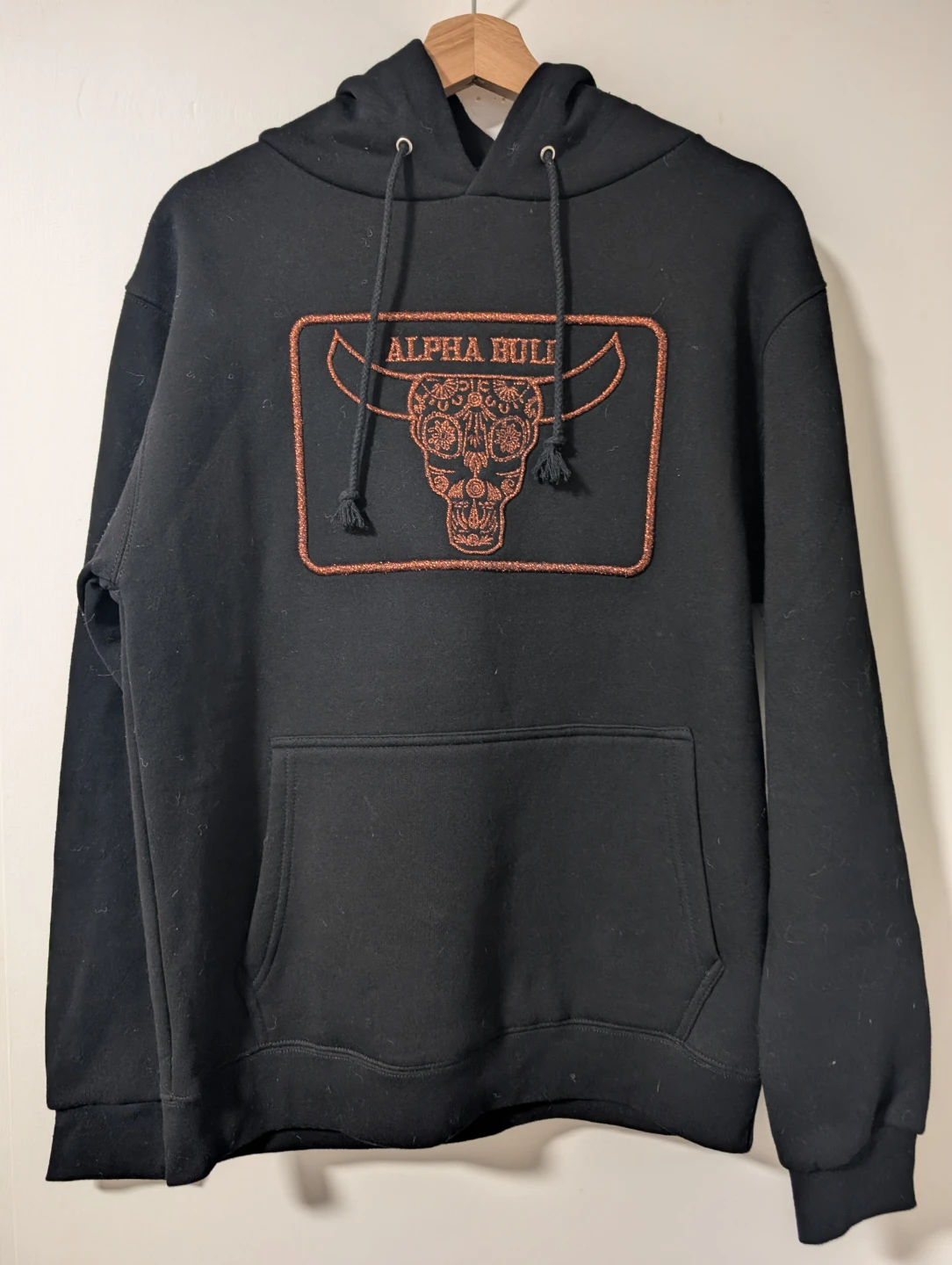 Alpha Bull Black Hoodie-M