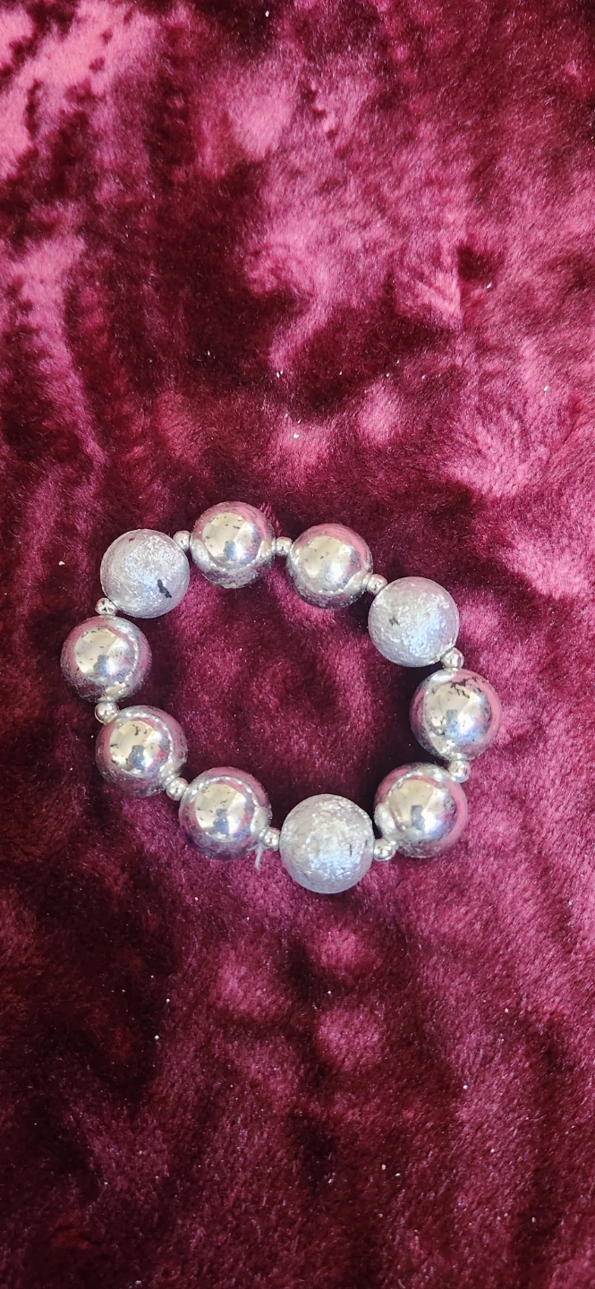 Silver Beaded Bracelet