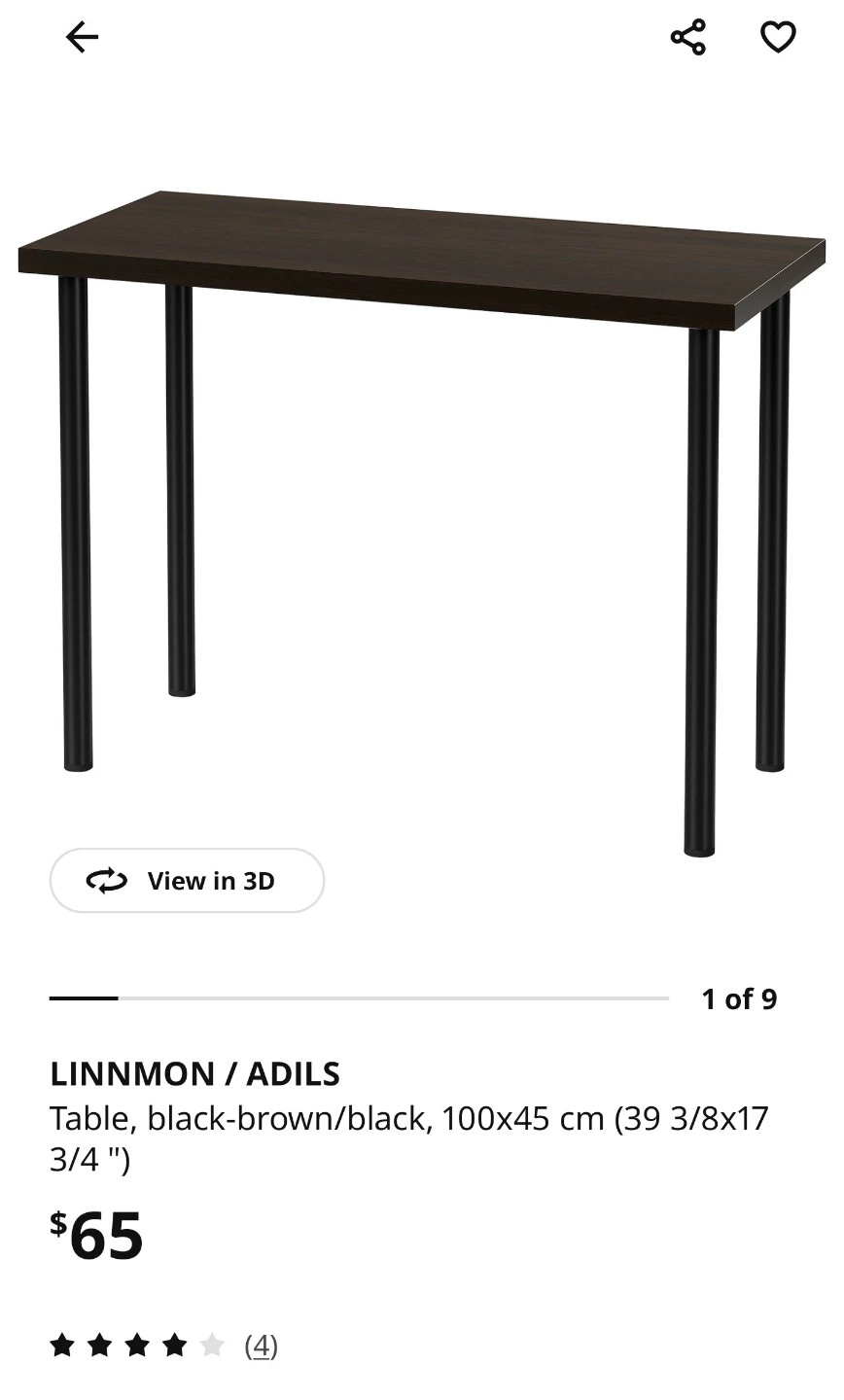 IKEA LINNMON / ADILS Table - photo 4