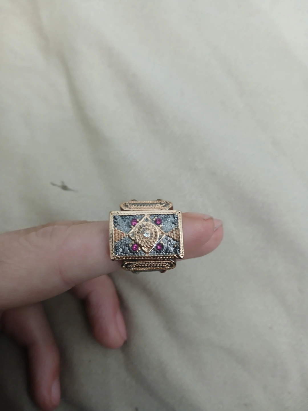18K Gold (750), 925 Silver, And 5A Zirconia Ring