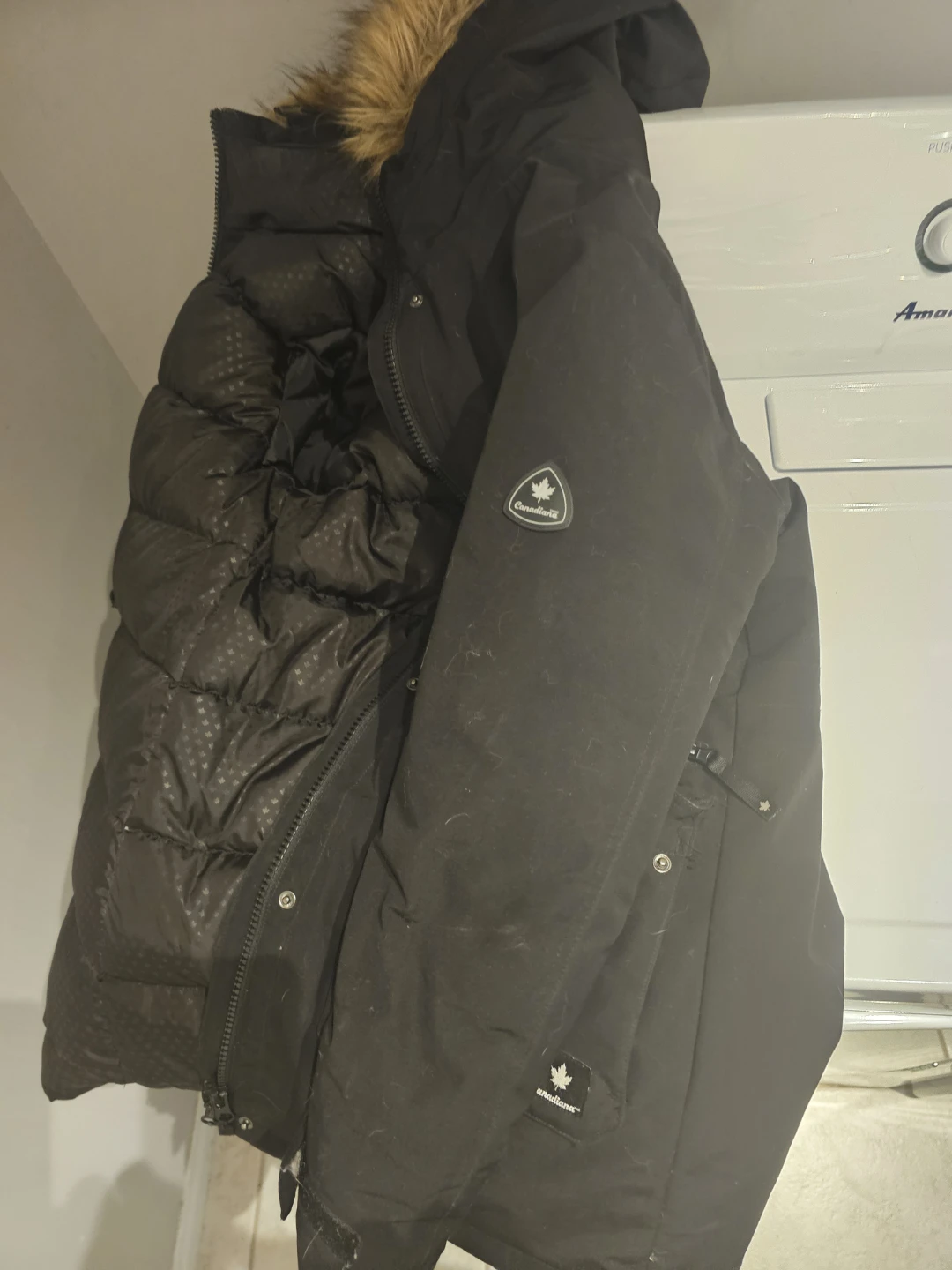 Canadian Down Puffer Parka Jacket with Fur Hood - photo 3