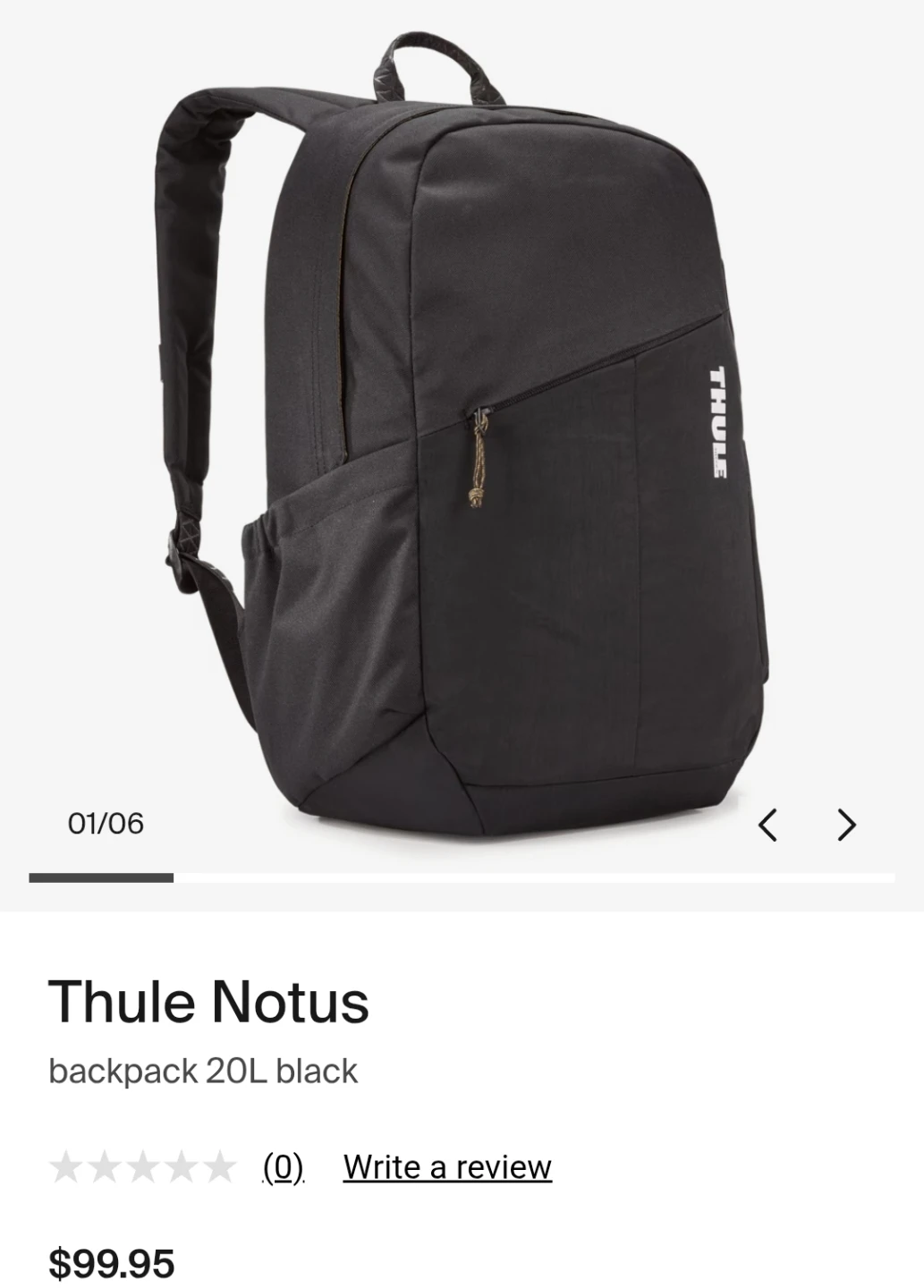 Thule Notus Backpack 20L Black