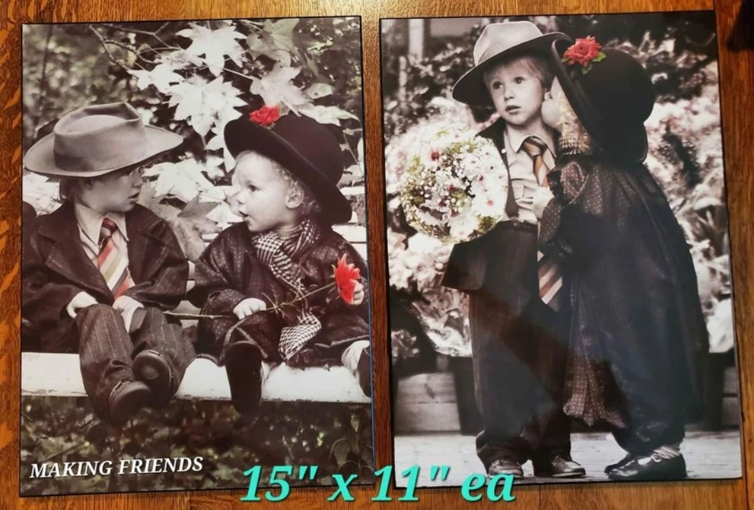 Set of 2 Kim Anderson Art Prints - 15" x 11"