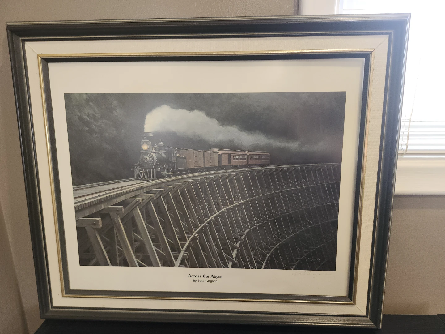 Framed Art Print "Across the Abyss" by Paul Grignon