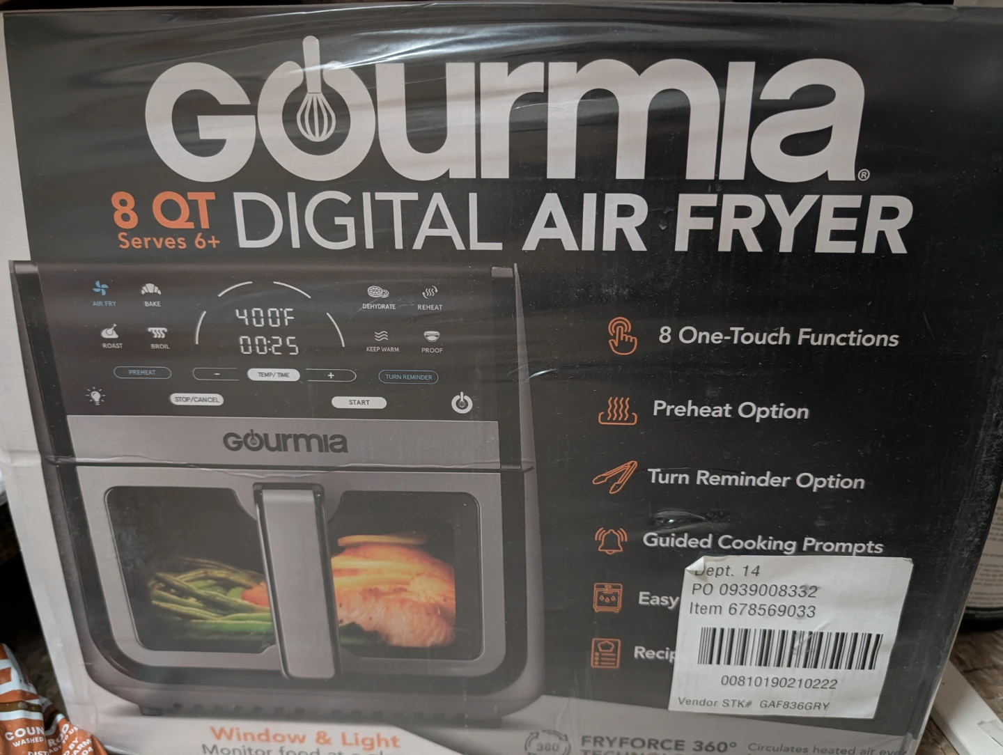 Gourmia 8 QT Digital Air Fryer 🏆New
