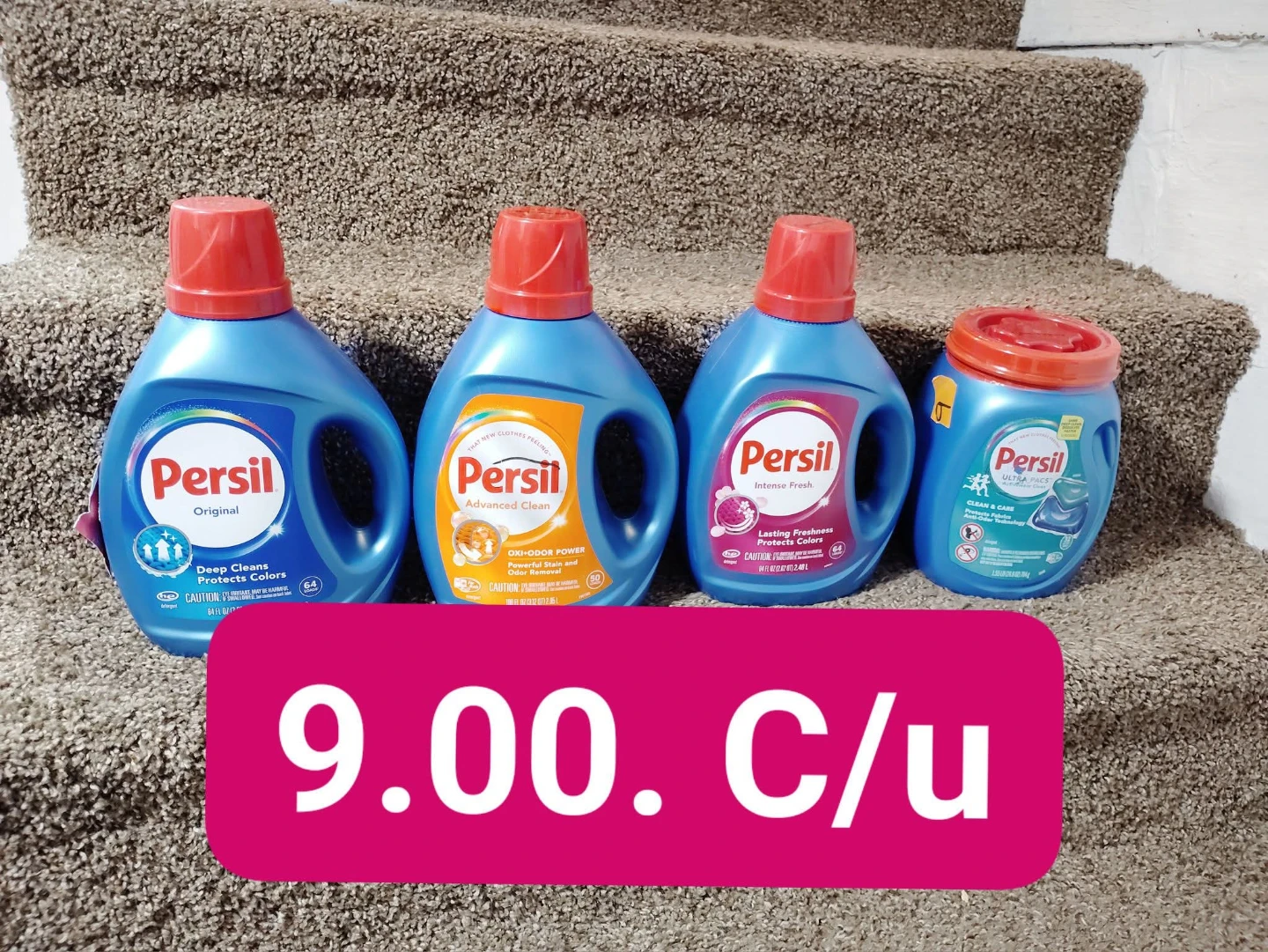 Persil Laundry Detergent   9.00 each