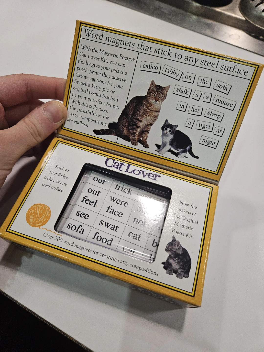 Cat Lover fridge poetry magnet set - photo 2