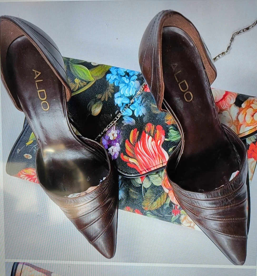 ALDO Brown Leather Heels - photo 2