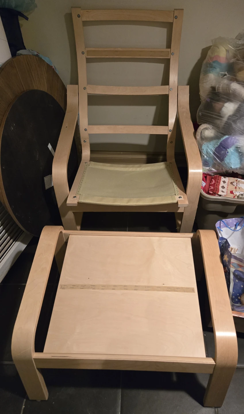 Ikea/Poang Chair & Footrest