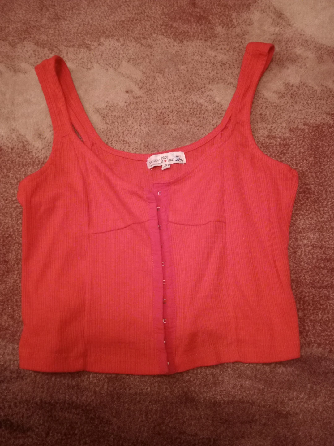 POOF! Women's Red Tank Top - Large