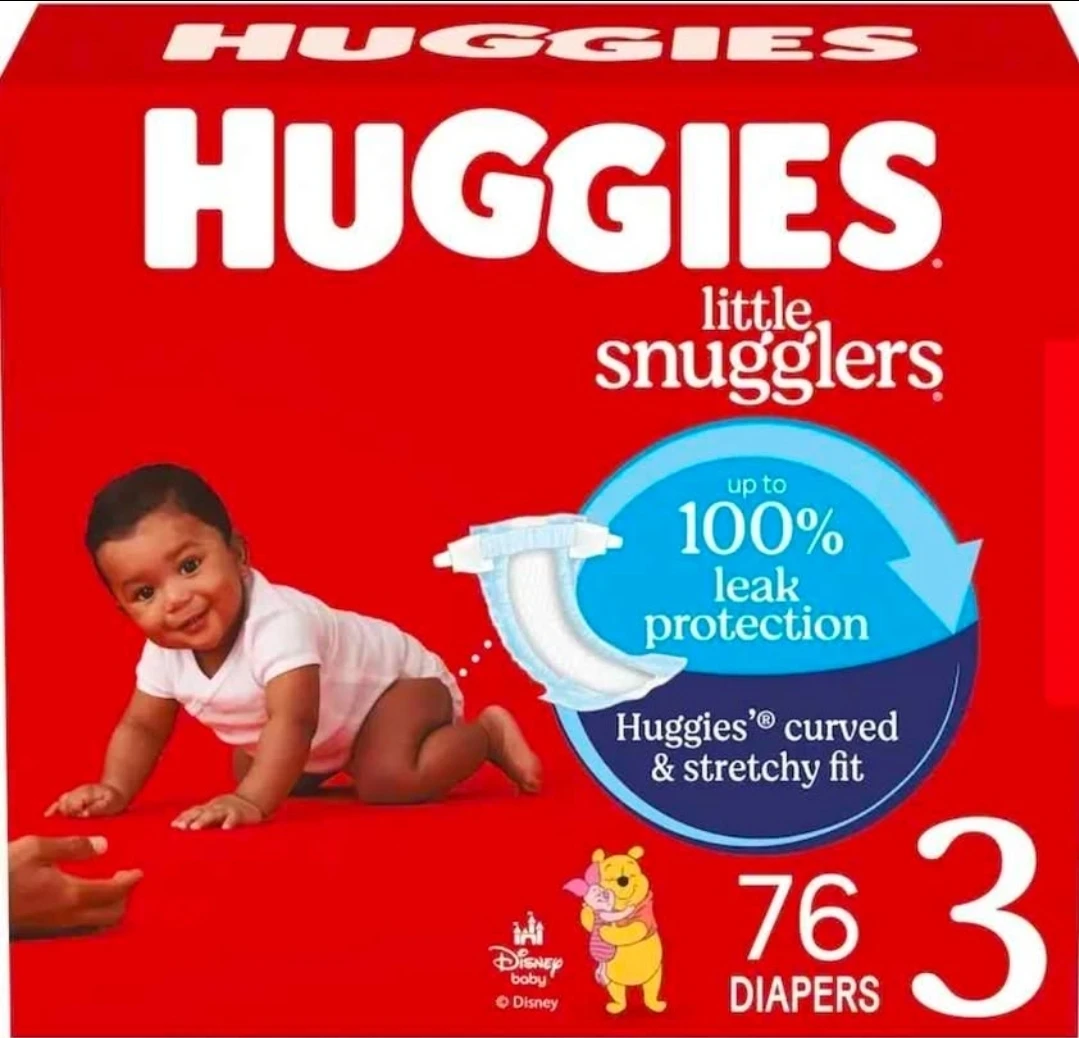 Huggies Little Snugglers Diapers - Size 3, 76 Count