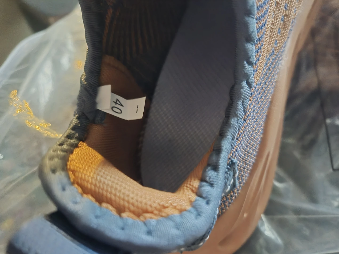 Brown and Blue Knit Athletic Shoes Size 40 - photo 3