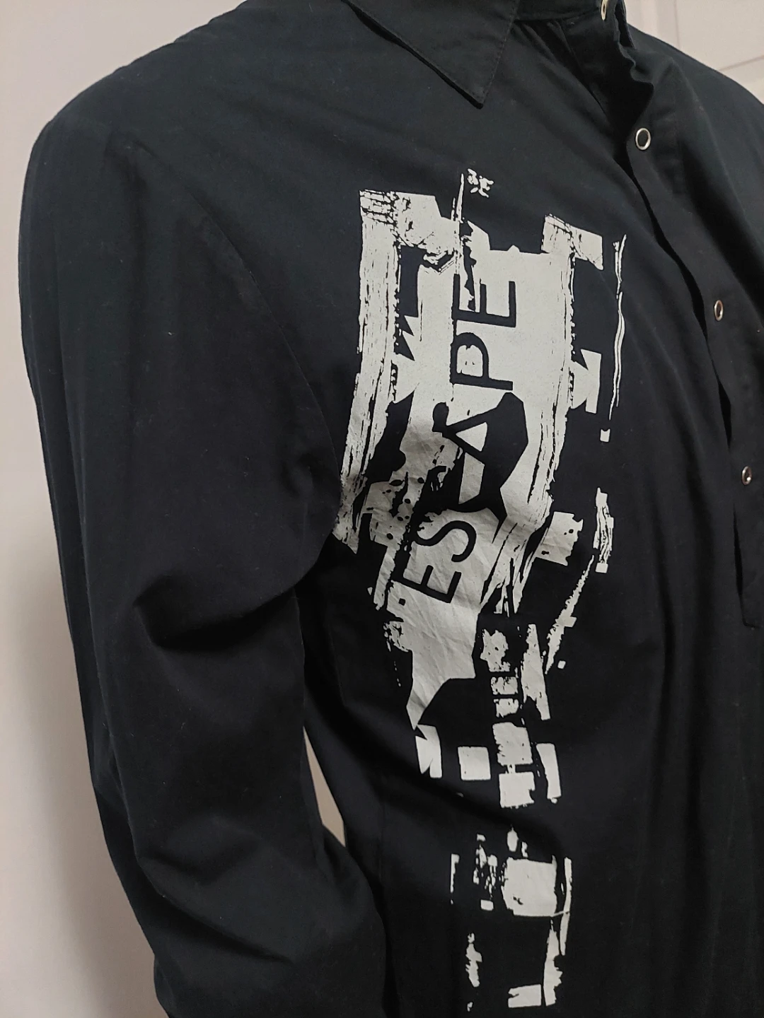Buffalo David Bitton Men's Black Escape Graphic Shirt M/M 🏆 - photo 2