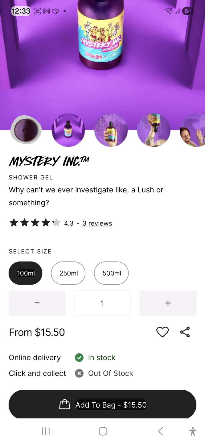 Lush Mystery Inc. Scooby-Doo Shower Gel 100ml - photo 3