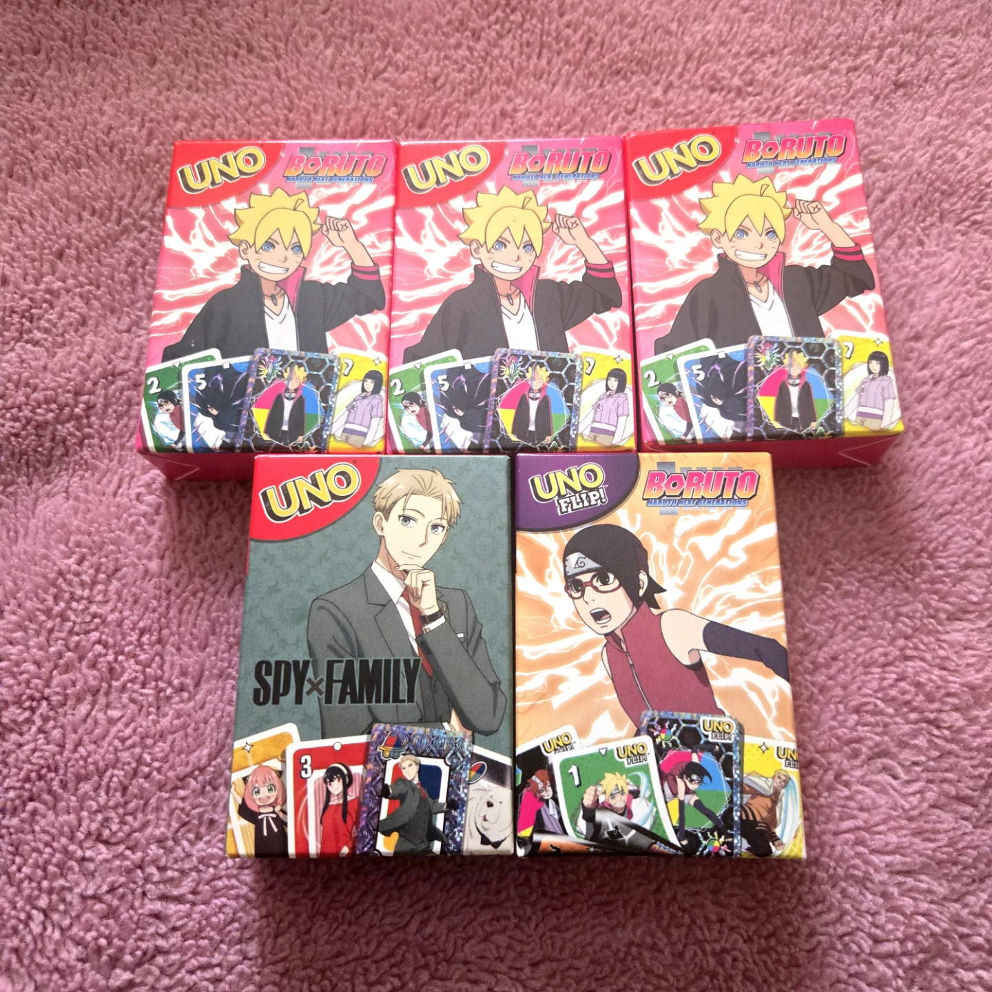 UNO Boruto & Spy Family Card Games