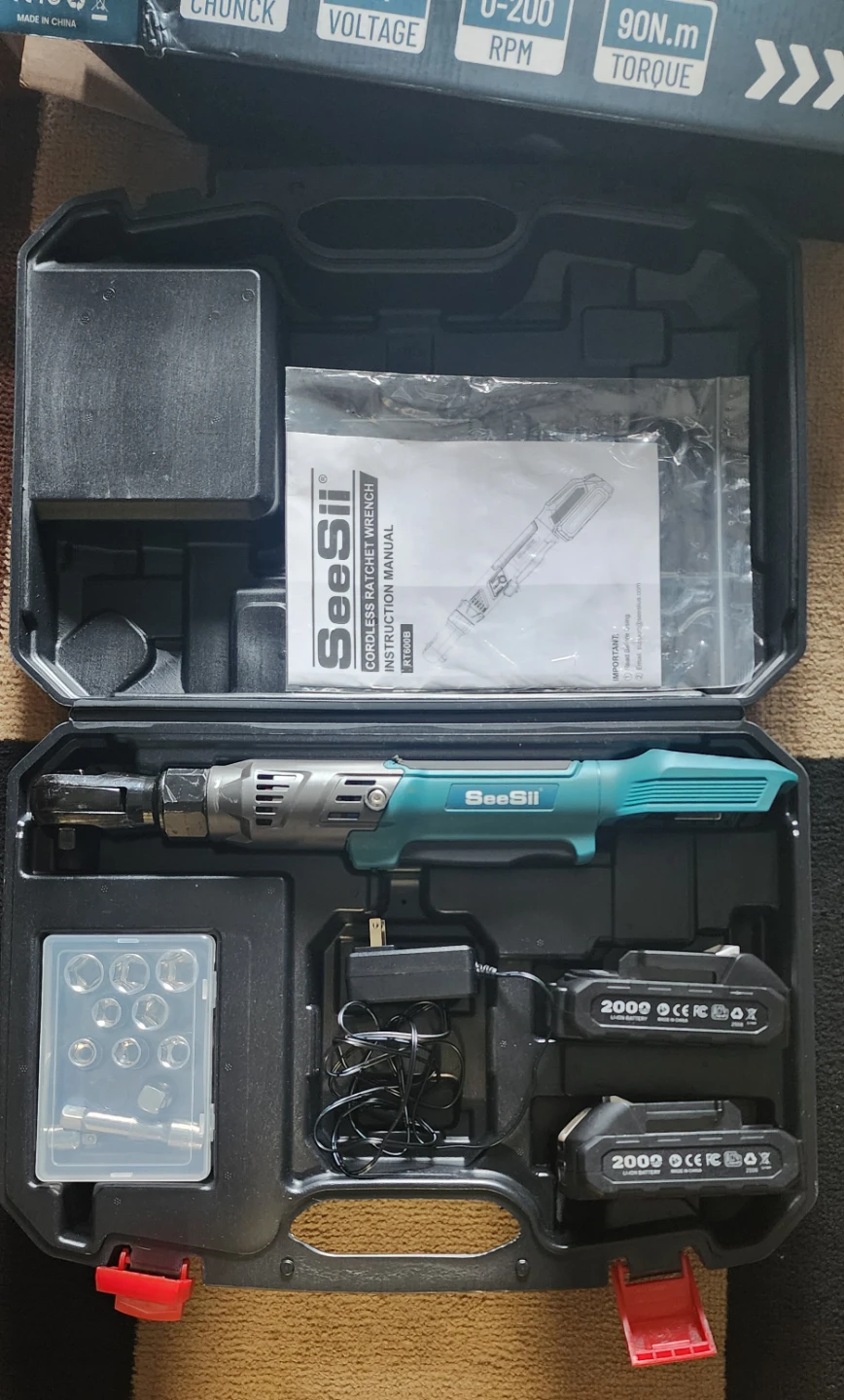 SeeSii Cordless Ratchet Wrench RT600B Kit