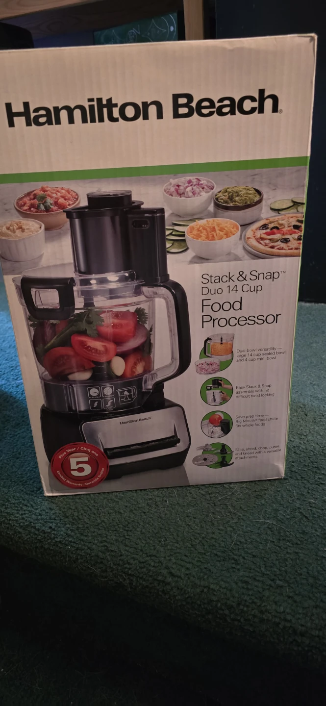 Hamilton Beach Stack & Snap Duo 14 Cup Food Processor