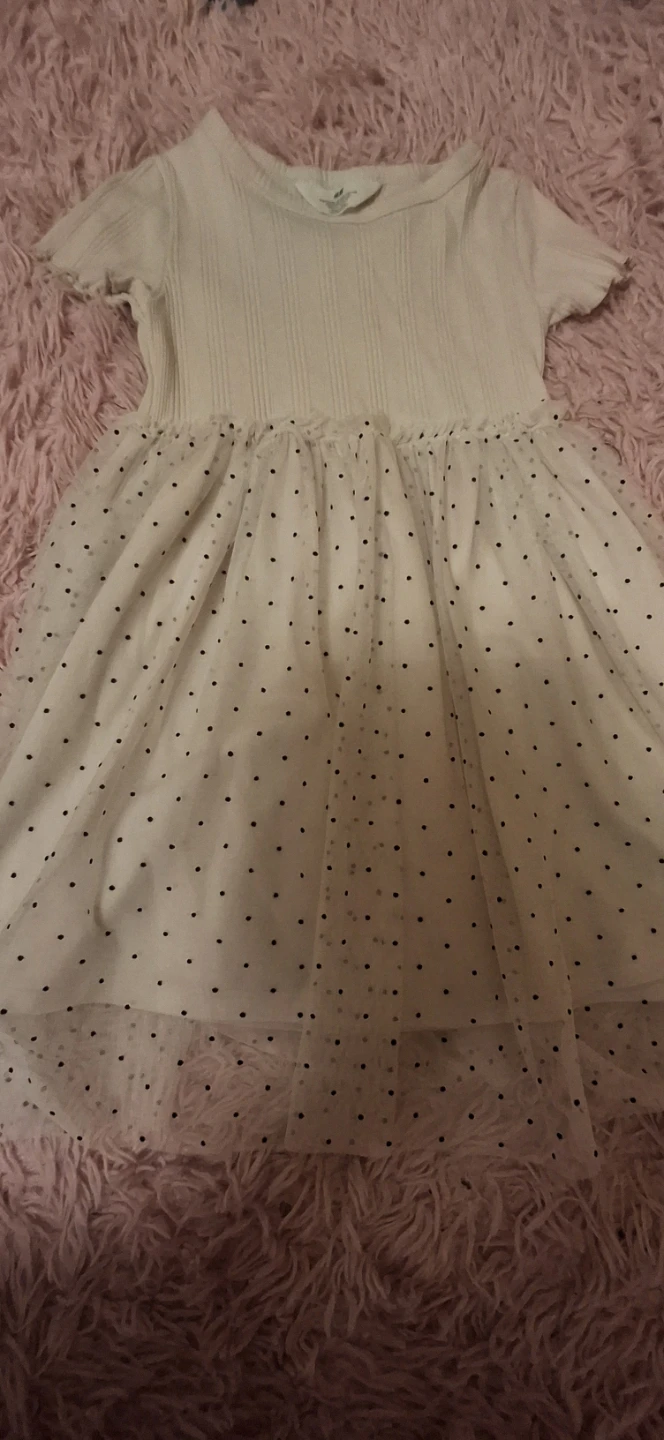 White Polka Dot Tulle Dress